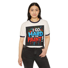 Load image into Gallery viewer, Artistic Unisex Cotton Ringer T-Shirt - Bold Colors, Street Art Design, Casual Wear, Unique Gift, Creative Expression