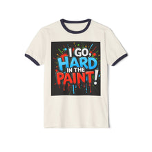 Load image into Gallery viewer, Artistic Unisex Cotton Ringer T-Shirt - Bold Colors, Street Art Design, Casual Wear, Unique Gift, Creative Expression