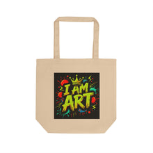 Load image into Gallery viewer, Colorful I Am Art Eco Tote Bag | Reusable Shopping Bag | Artist Gift | Eco-Friendly Gift | Art Lover Tote