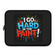 Load image into Gallery viewer, Vibrant Laptop Sleeve with &#39;I Go, Hard in the Paint!&#39; Design, Perfect for Students, Artists, Creatives, Birthday Gift, Back to School

